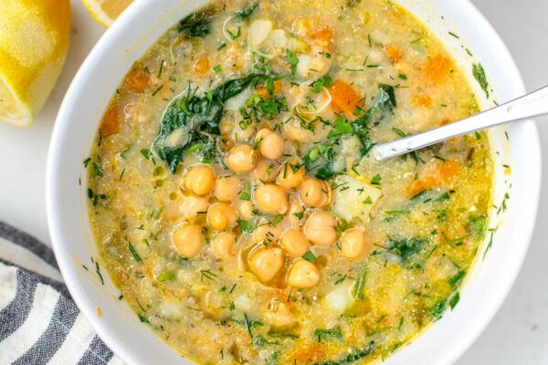 Chickpea Soup With Lemon & Herbs