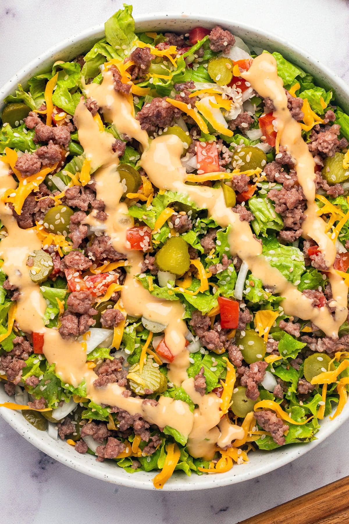 Big Mac salad recipe top