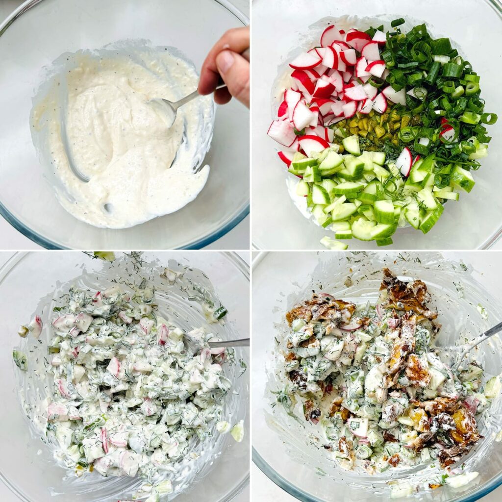 how to make smashed potato salad steps 2