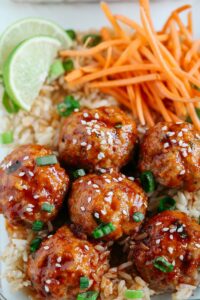 Honey Sriracha Glazed Meatballs