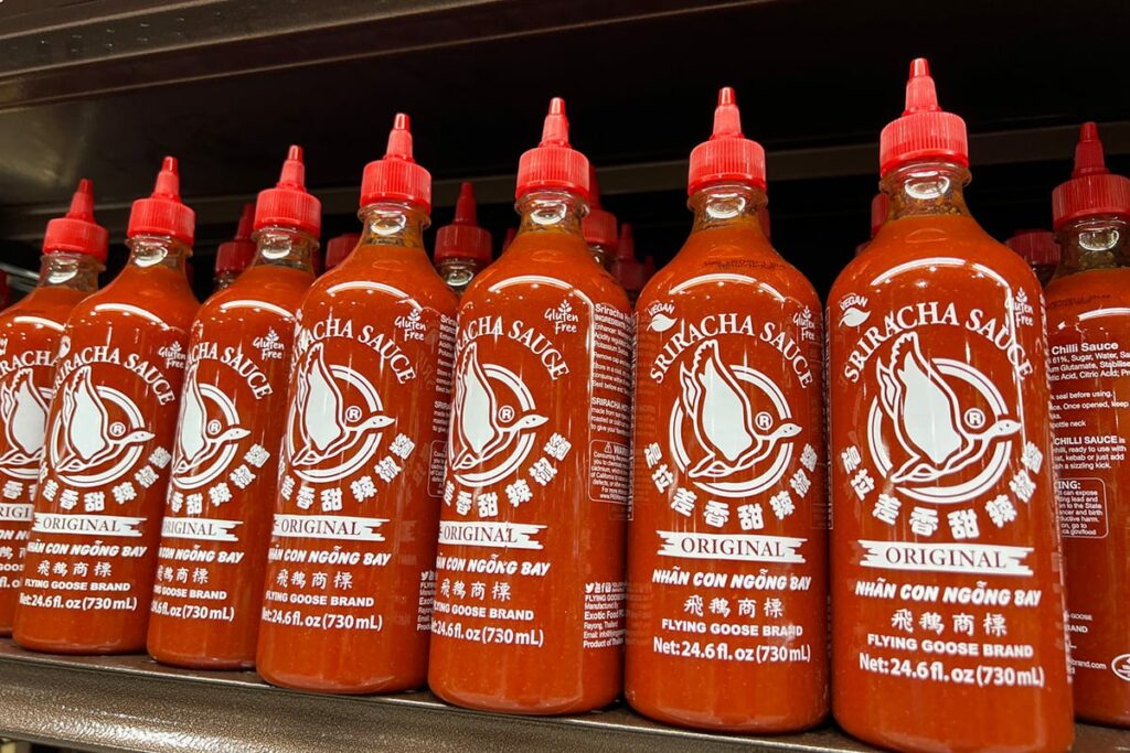 Sriracha Sauce Bottles