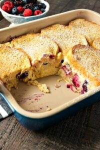 Berries & Cream Stuffed French Toast Casserole