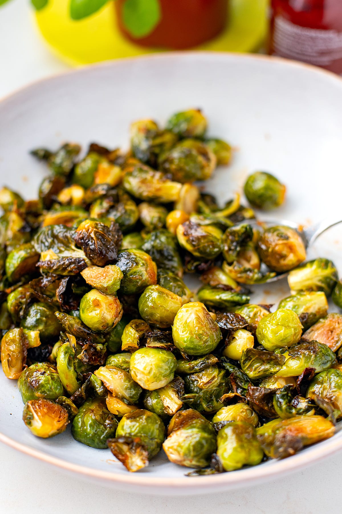 Honey Sriracha Brussels Sprouts Roasted