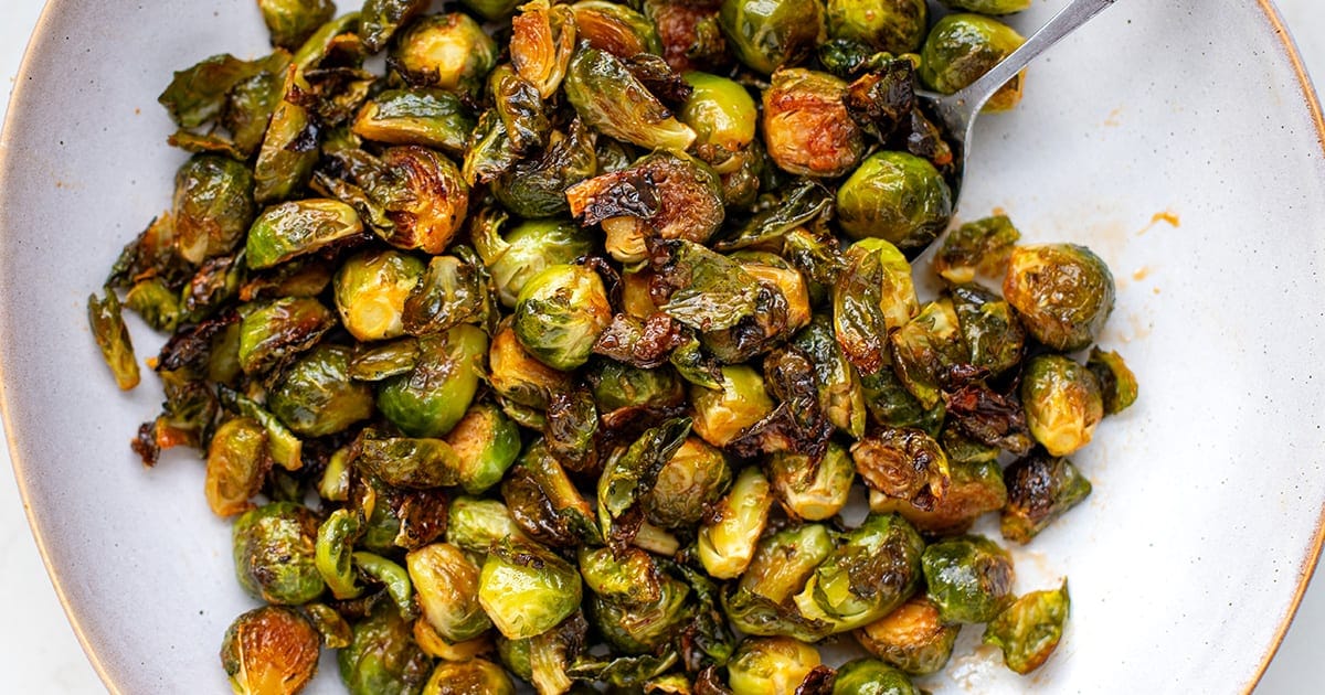 Honey Sriracha Brussels Sprouts [www.cookedandloved.com]