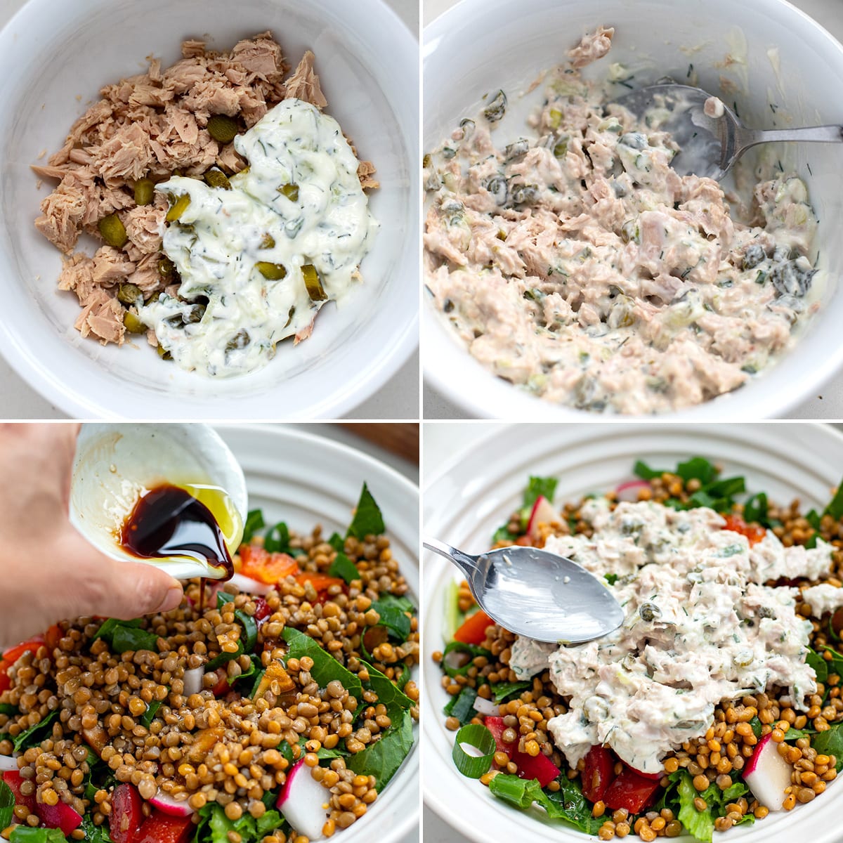 how to make lentil tuna salad