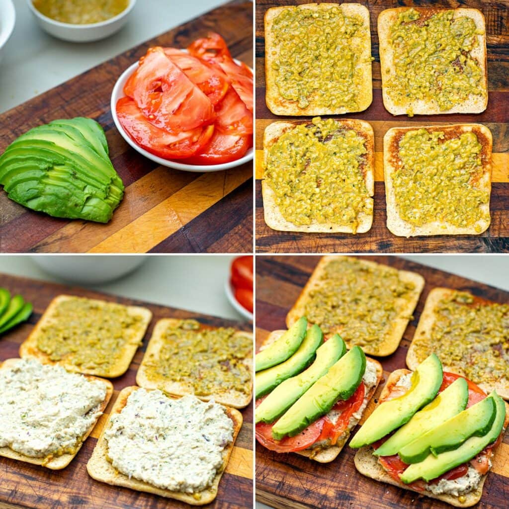 steps for how to make tunacado sandwich