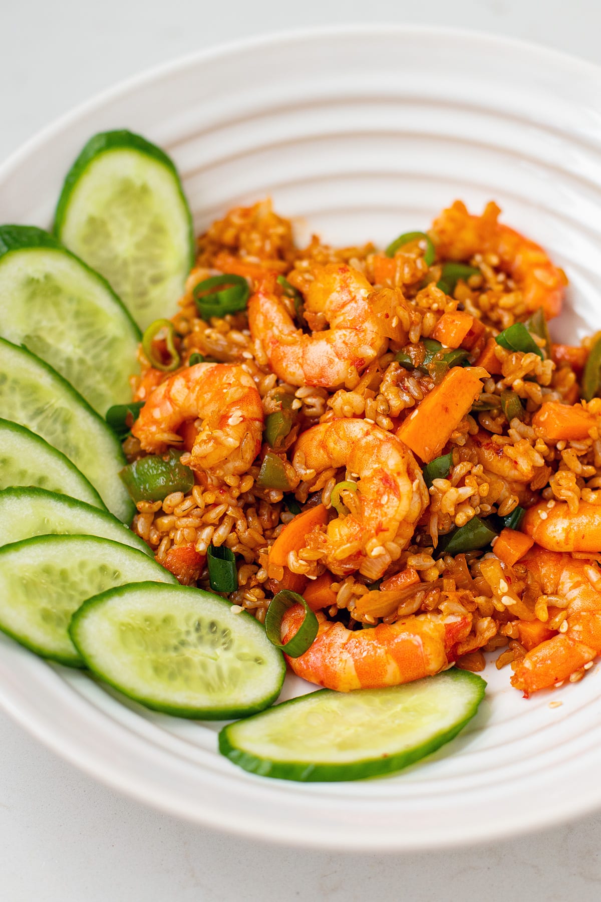 Korean Fried Rice Recipe With Shrimp & Veggies