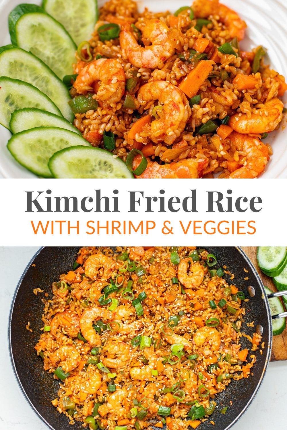 Kimchi Fried Rice With Shrimp & Veggies