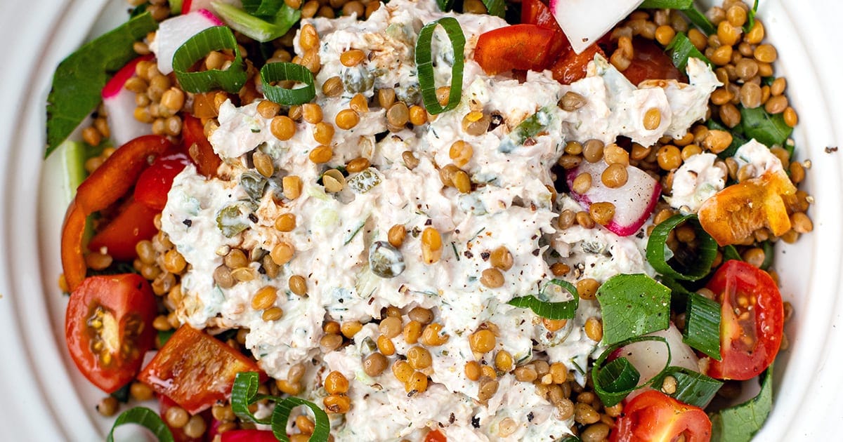 Tuna Lentil Salad (High-Protein, High-Fibre)