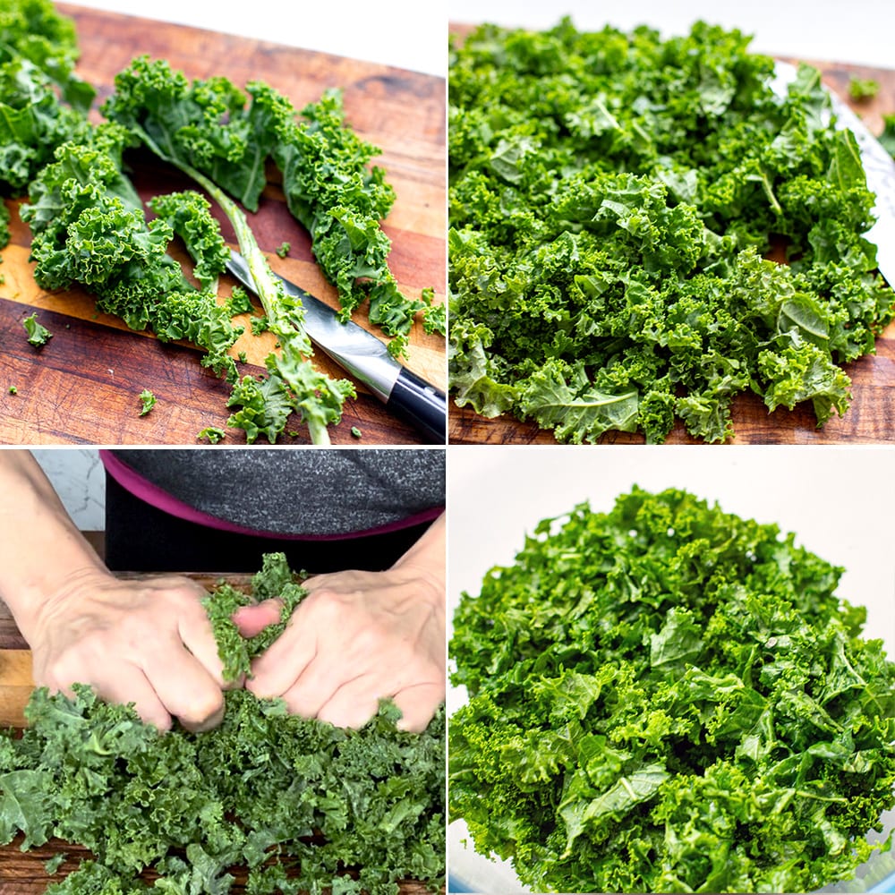 how to prepare kale for salad