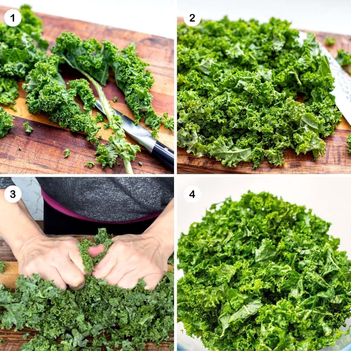 how to prepare kale for salad