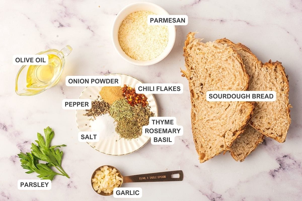 Ingredients for pangrattato