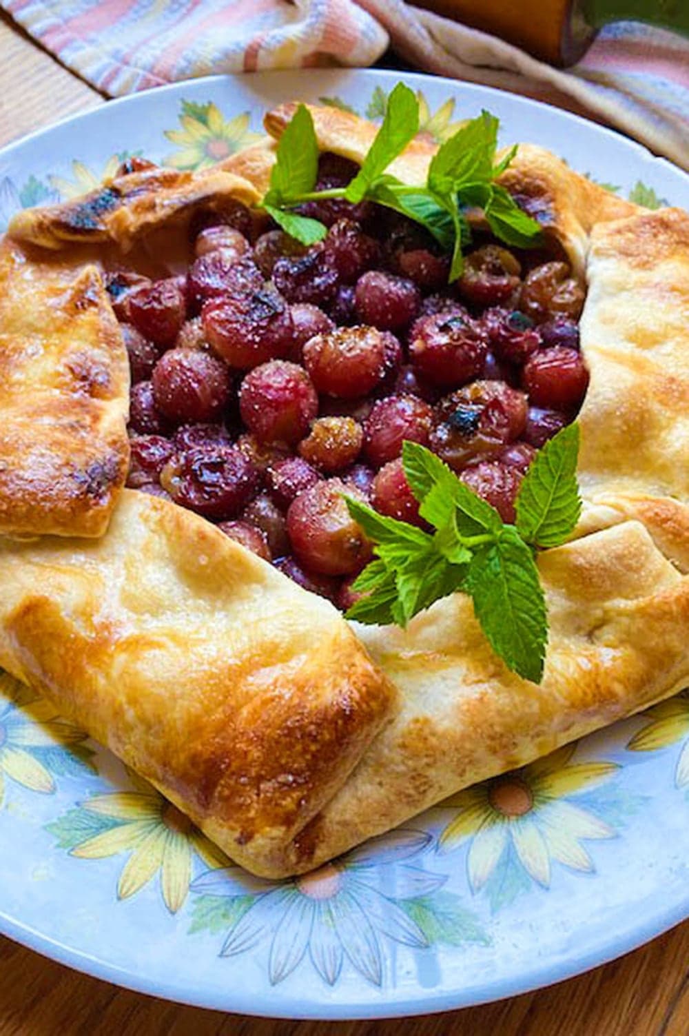 Roasted Grape Crostata