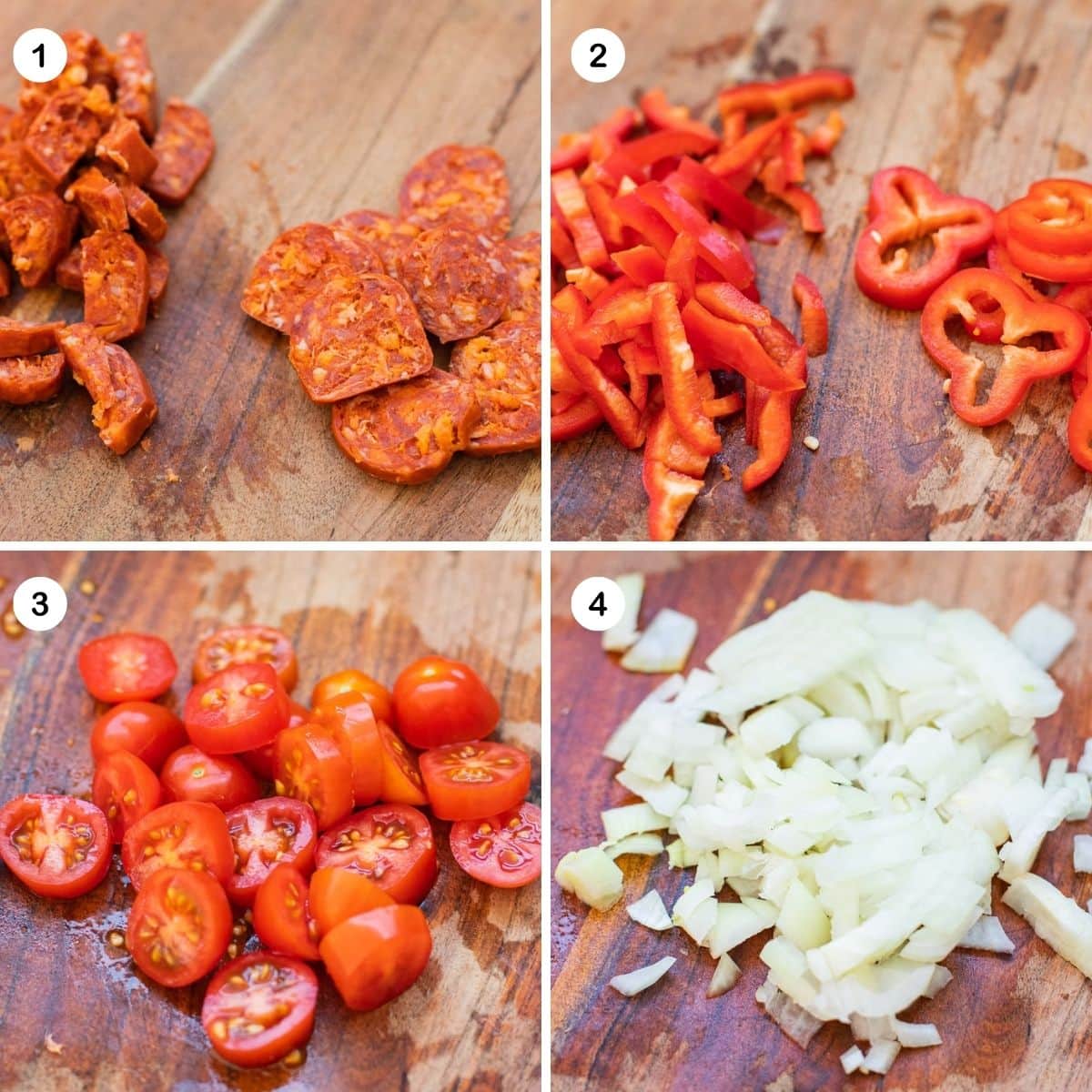 preparing ingredients for frittata