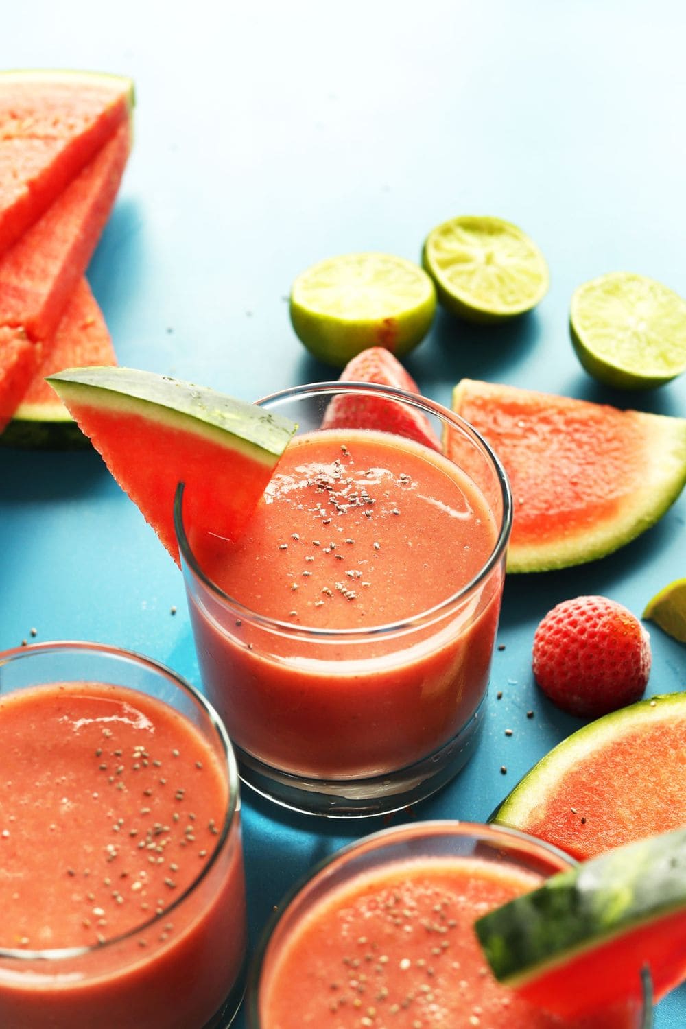 Strawberry Chia Watermelon Smoothie
