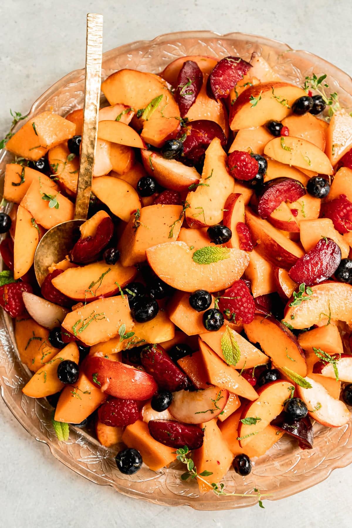 Summer Fruit Salad With Orange Mint Dressing