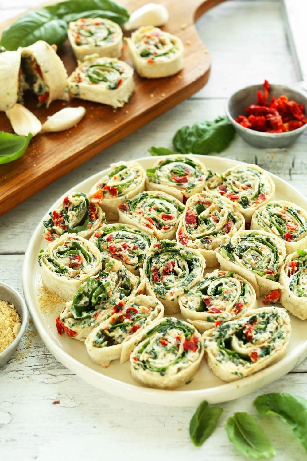 Sun-Dried Tomato and Basil Pinwheels