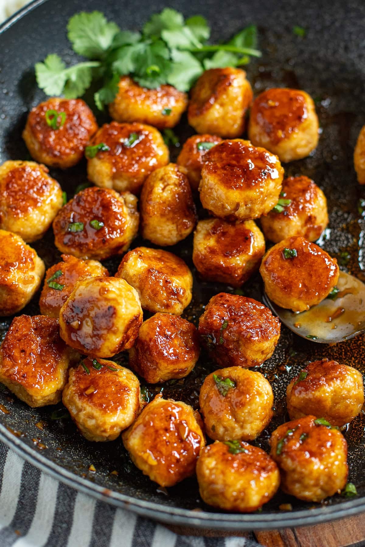 honey garlic soy chicken meatballs