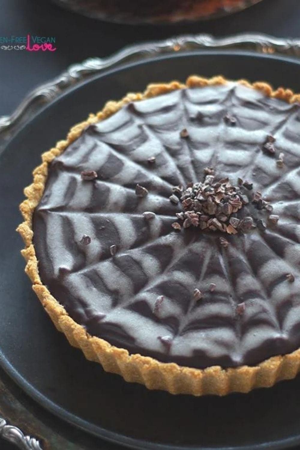 Chocolate Pumpkin Tart - Spiderweb Fun