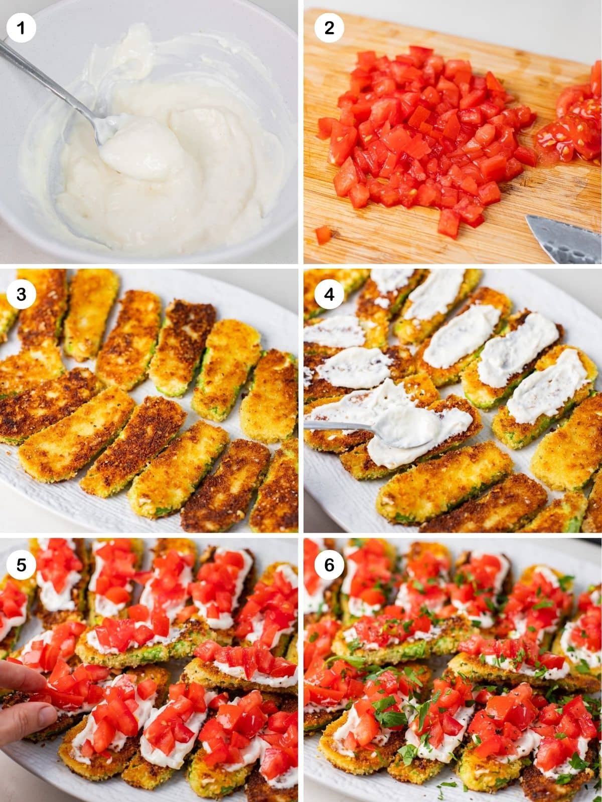 arrange zucchini bites