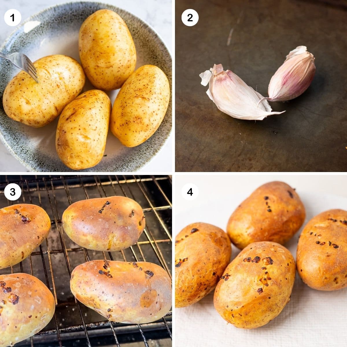 Bake the potatoes.