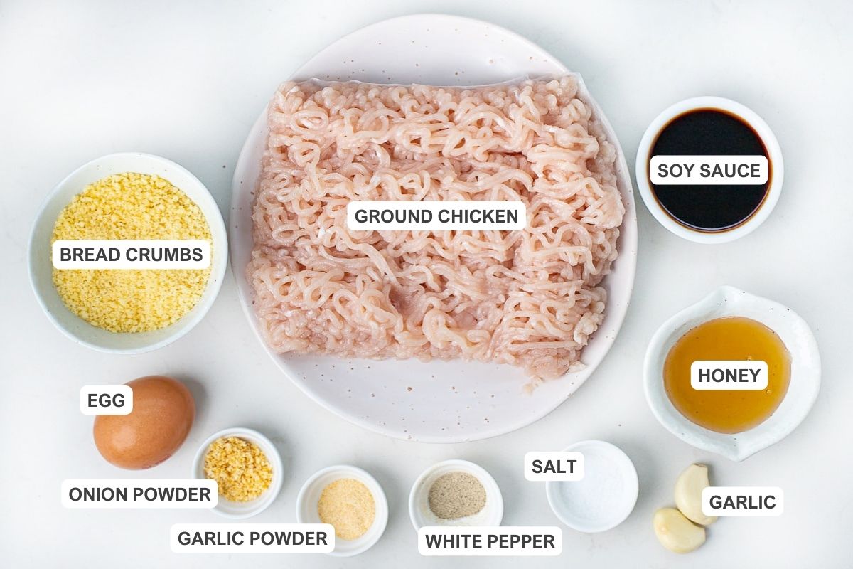 chicken meatballs with honey garlic soy sauce ingredients