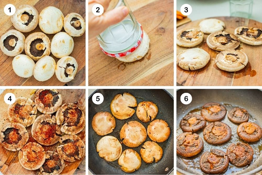 pan-fry mushrooms