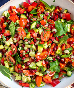 Healthy Persian Salad with Pomegranate