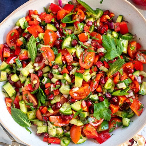Healthy Persian Salad with Pomegranate