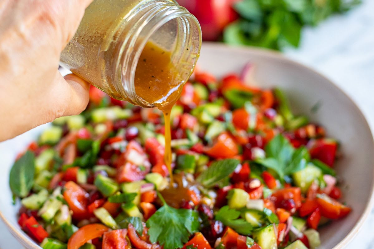 Persian Salad with pomegranate