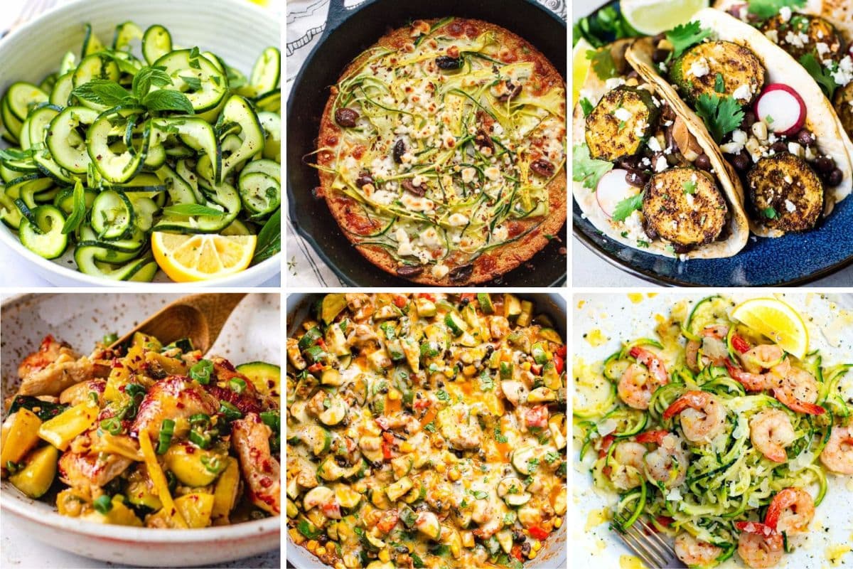 Zucchini & Summer Squash Recipes Collage Feature Image