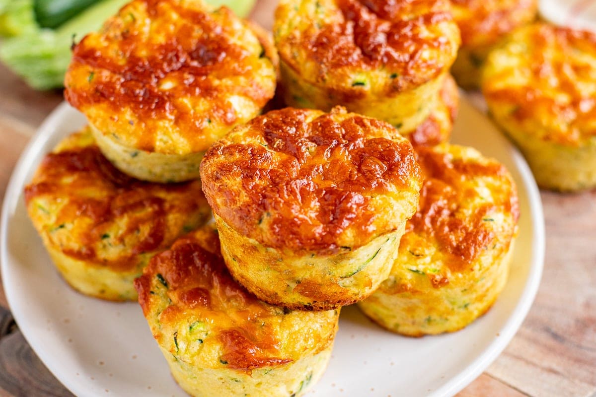 Gluten-Free Zucchini Muffins With Three Cheeses feature