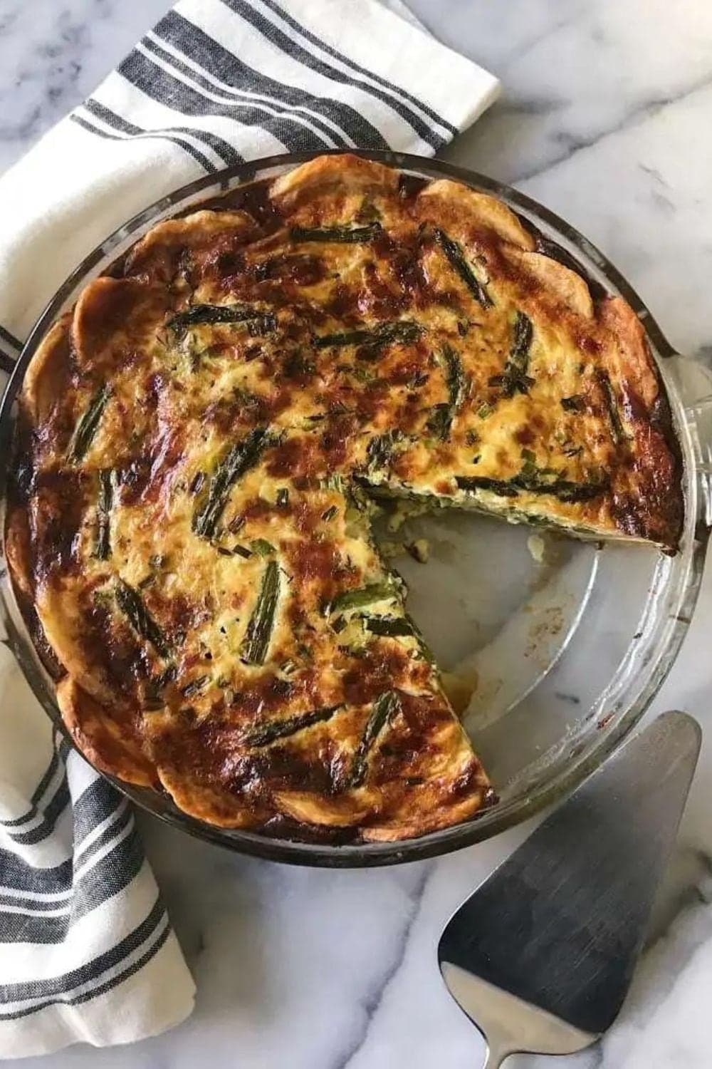 Asparagus Leek Quiche With Roasted Potato Crust