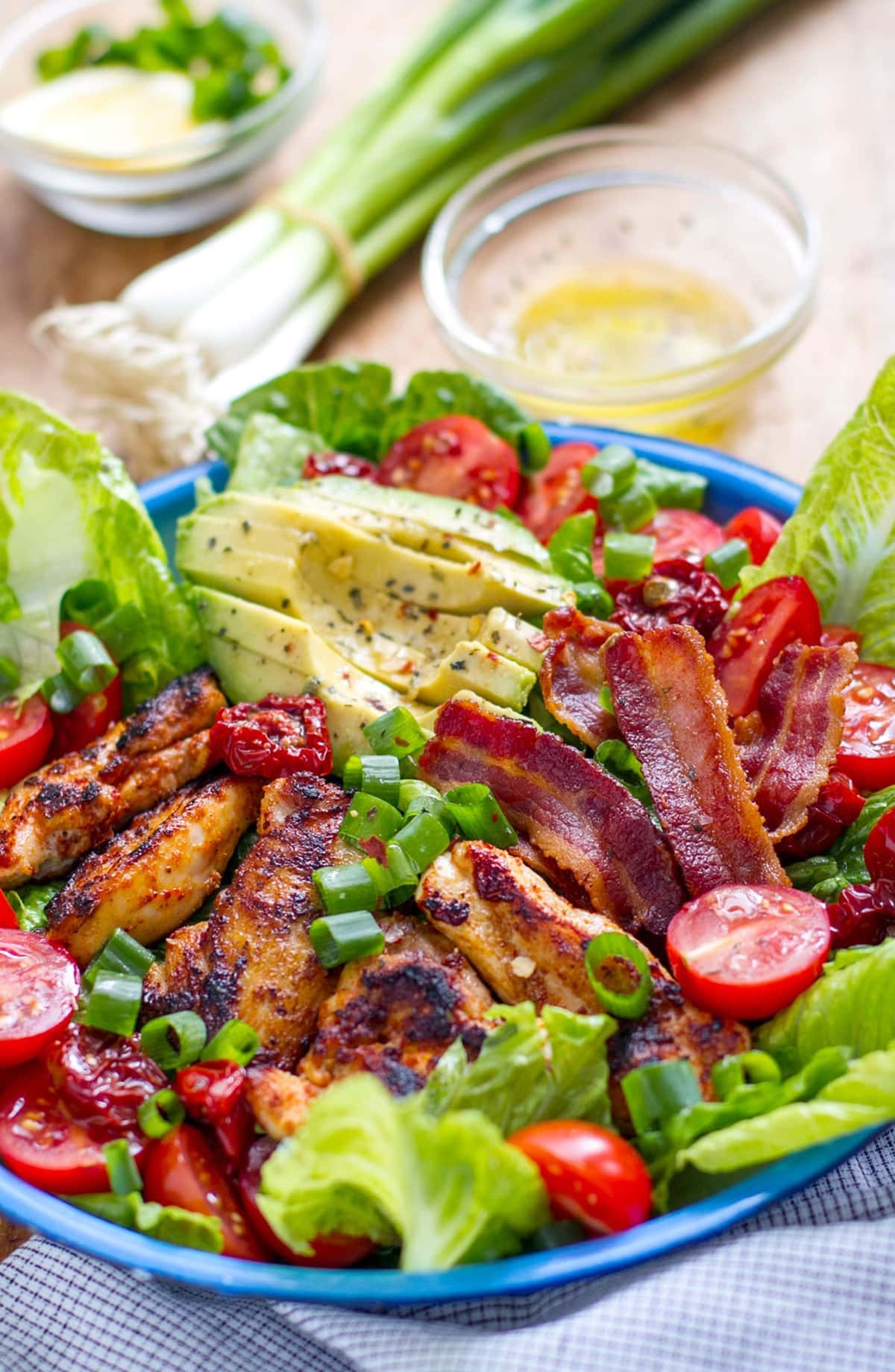 BLT chicken salad with avocado.