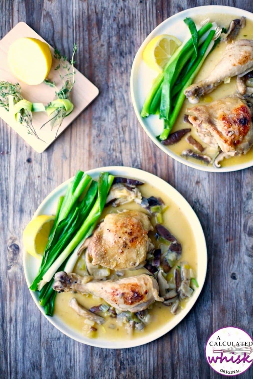 Braised Chicken With Leeks And Scallions