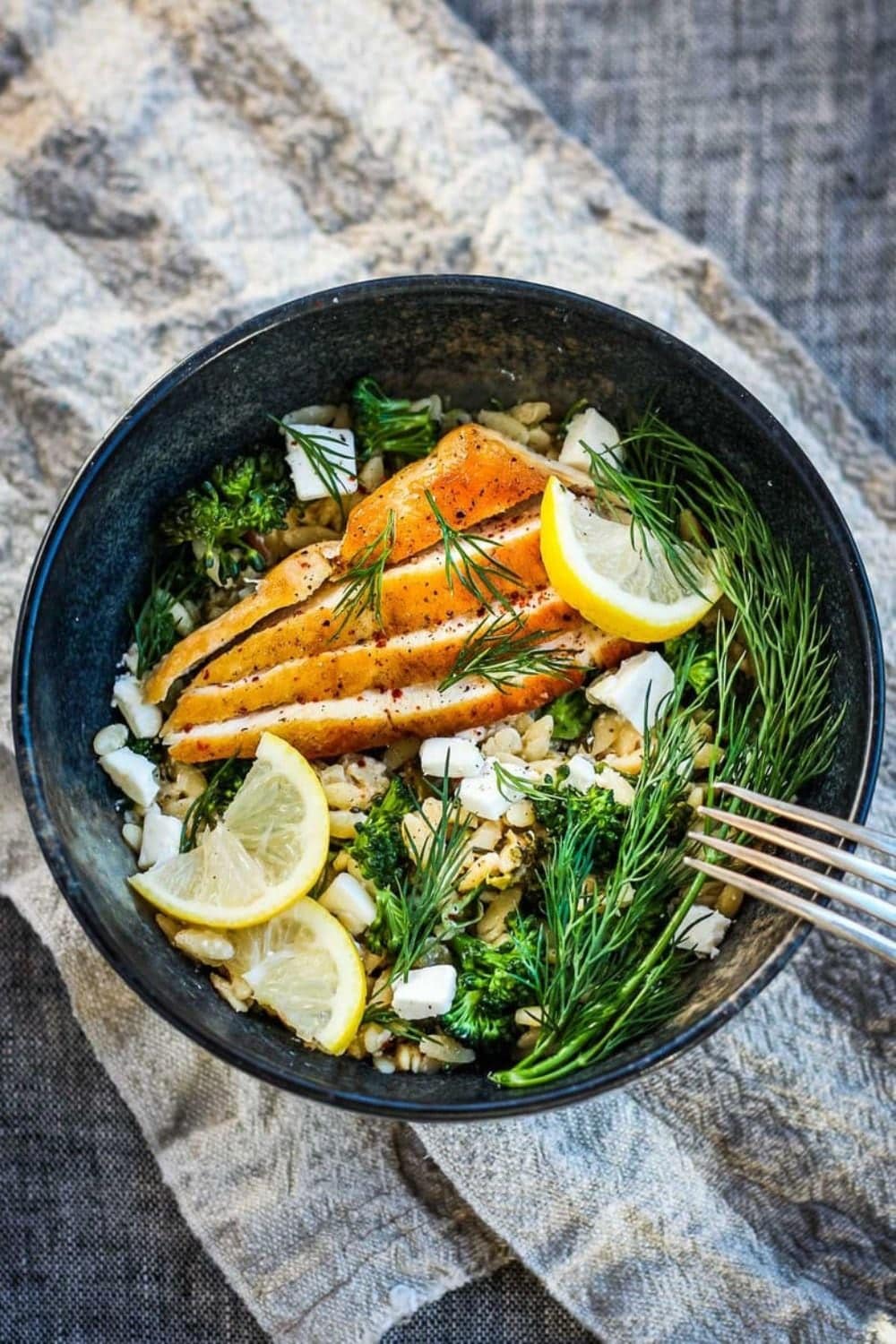 One-Skillet Broccoli Chicken Orzo