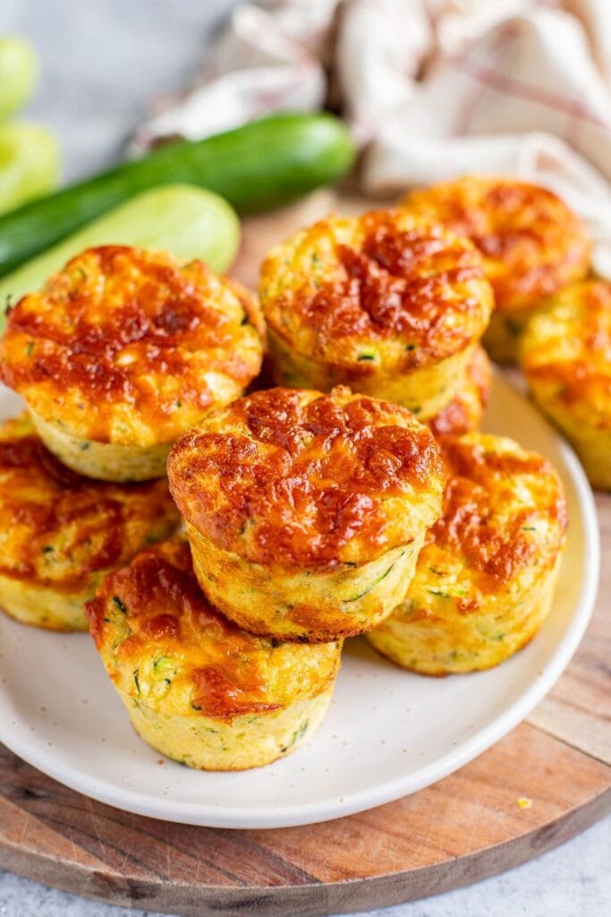Gluten-Free Zucchini Muffins With Three Cheeses