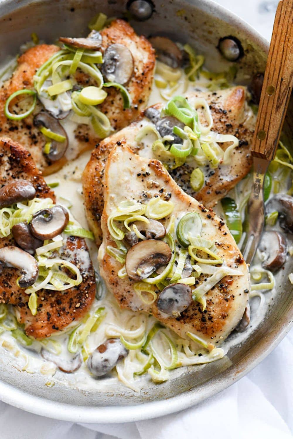 Creamy Mushroom And Leek Chicken Breasts