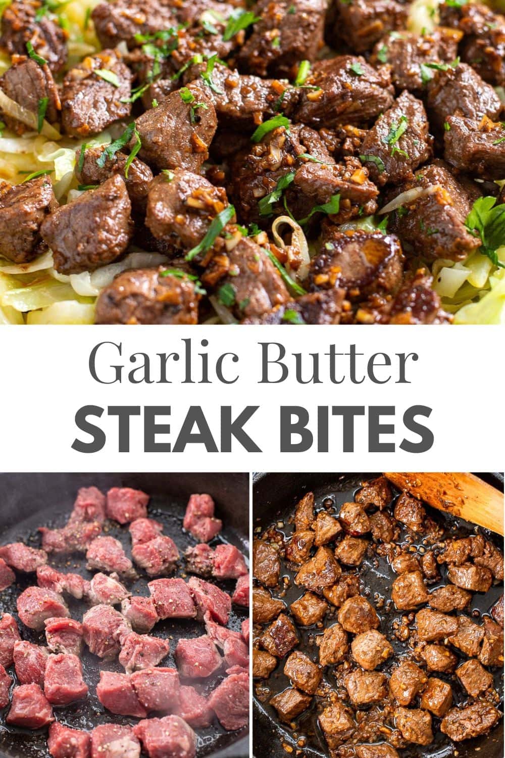 Garlic Butter Steak Bites With Sauteed Cabbage