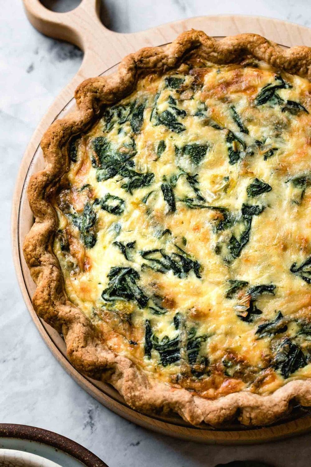 Flaky Gluten-Free Quiche With Spinach And Leeks