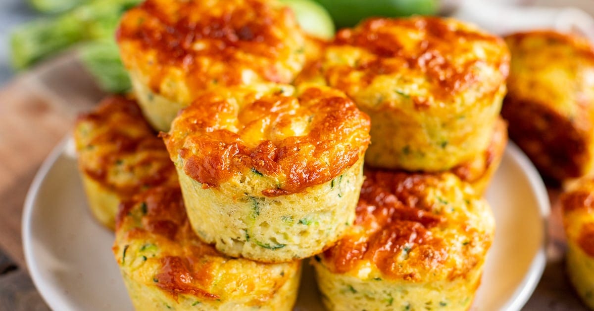 Gluten-Free Zucchini Muffins With Three Cheeses