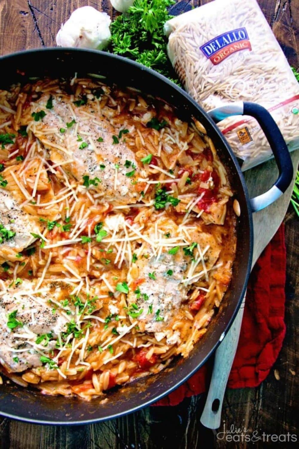Light Italian One-Pot Salmon & Orzo