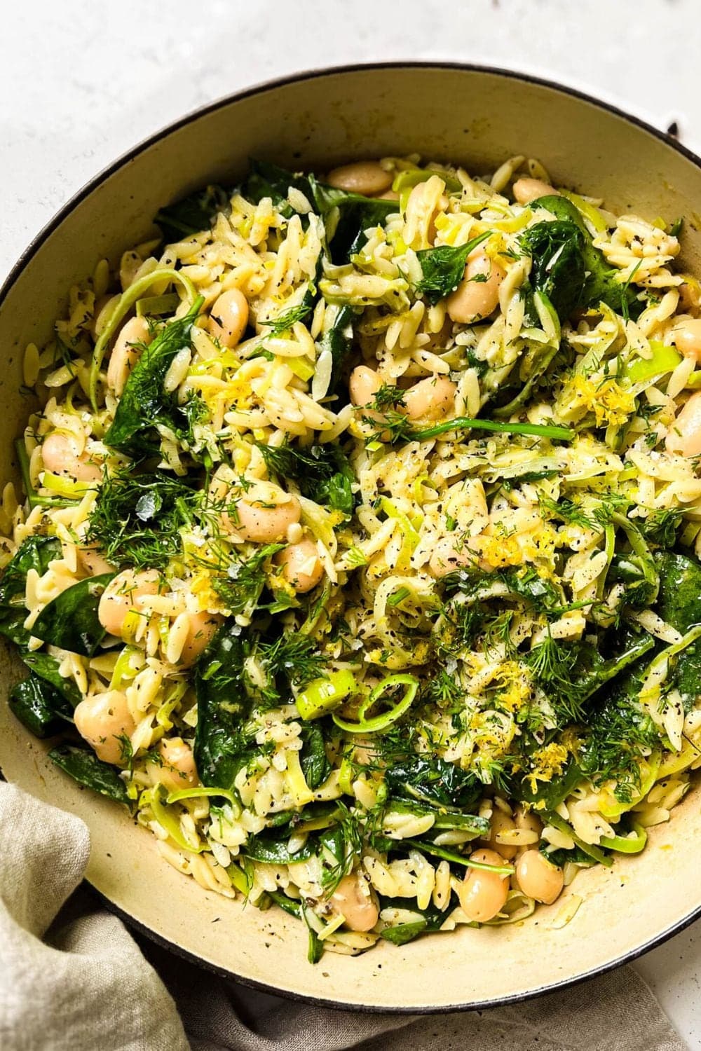 One-Pan Lemony Leek Orzo