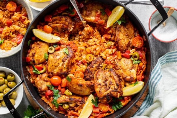 One-Pot Spanish Chicken And Rice feature