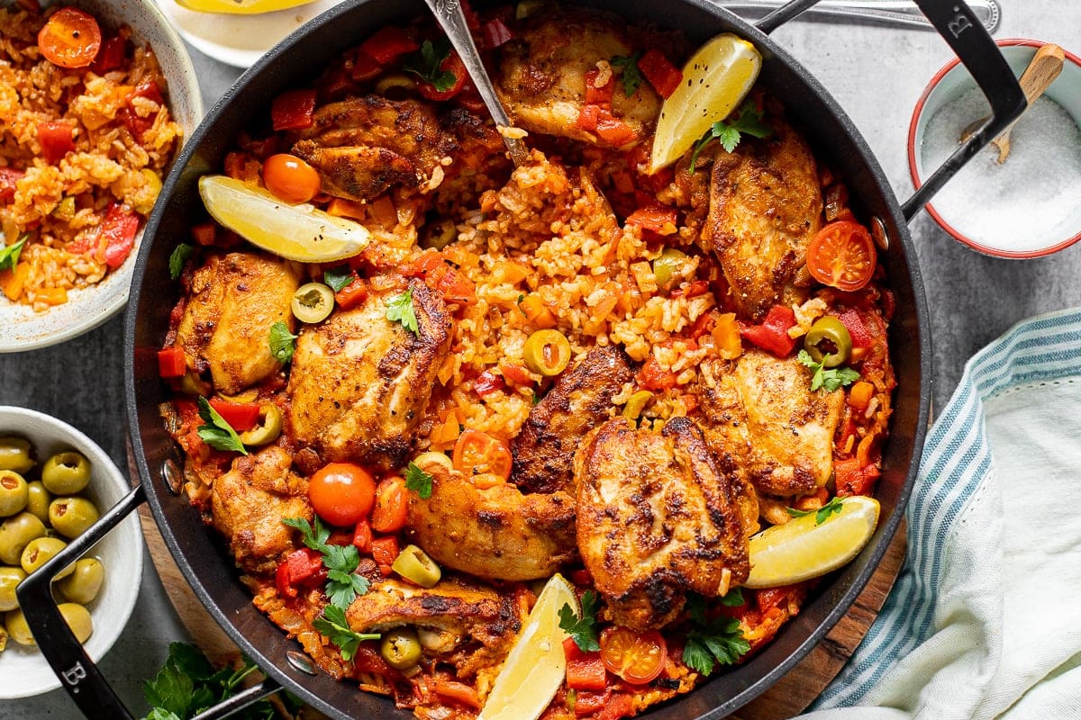 One-Pot Spanish Chicken And Rice feature