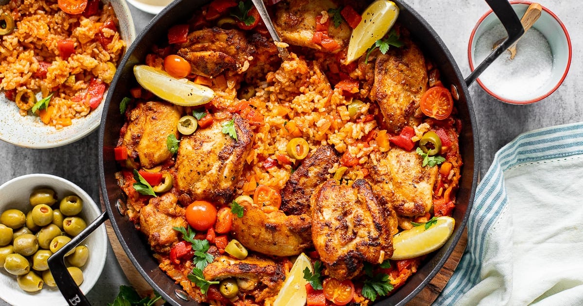 Spanish Chicken & Rice - Cooked & Loved