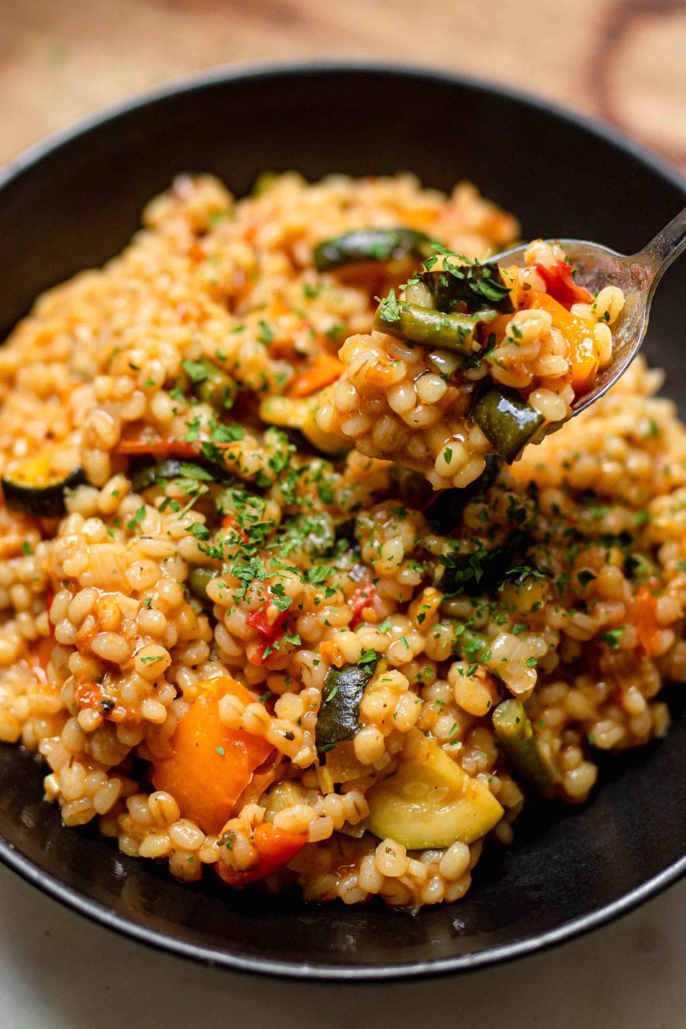 Pearl Barley Vegetable Risotto