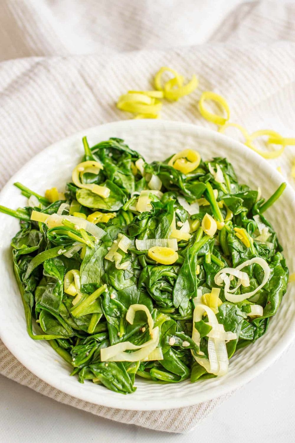Sautéed Spinach & Leeks