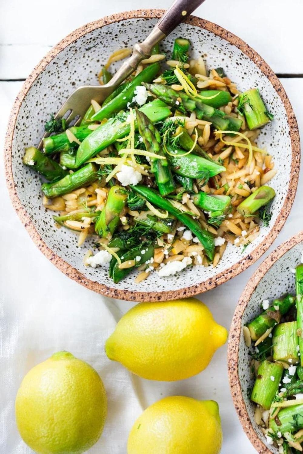 Lemon Orzo with Asparagus