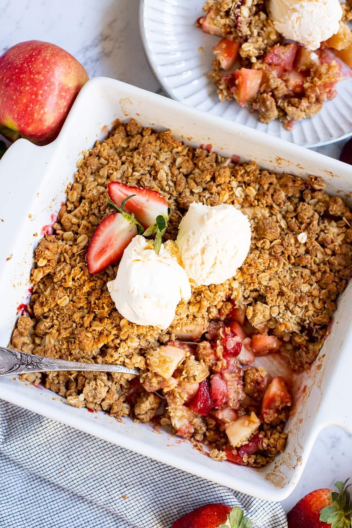 apple crumble recipes with strawberry